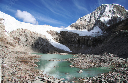 lake in the cordilleras mountain