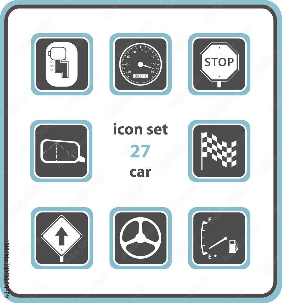 vector icon set 27: car vector icon set 27: car