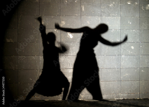 silueta de una pareja de baile