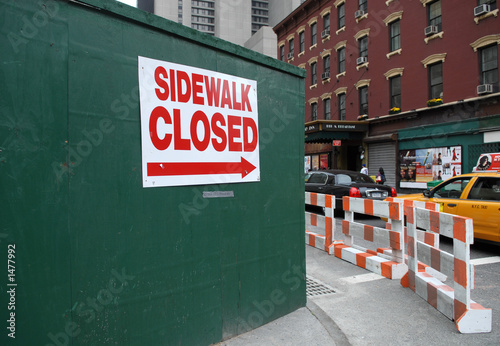 sidewalk closed
