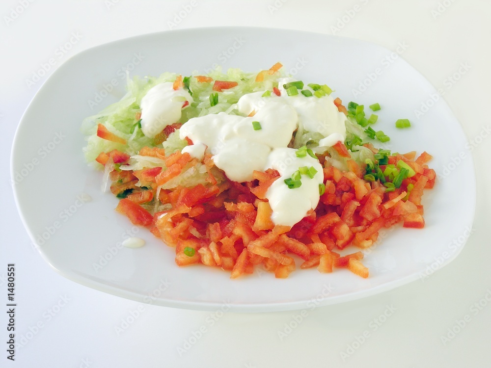 paprica and cucumber salad with cream paprica and cucumber salad with cream