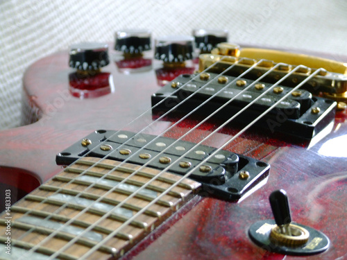 red guitar details