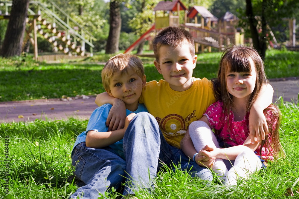 Fototapeta premium children in park