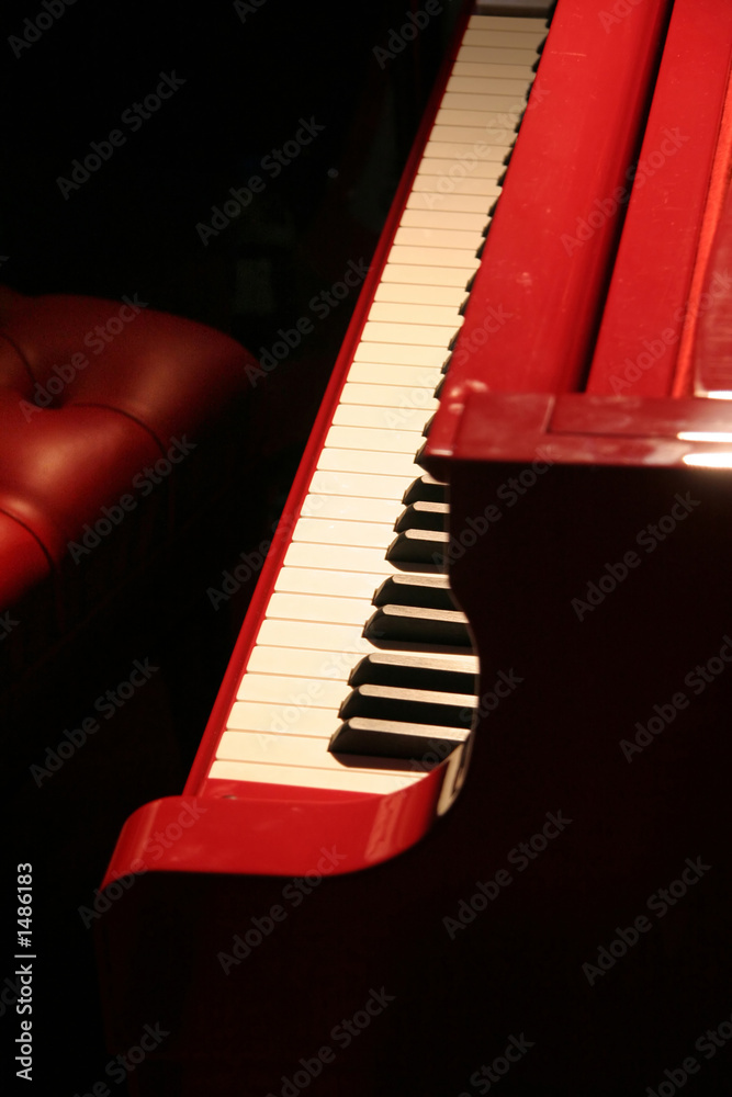 Fototapeta premium red piano