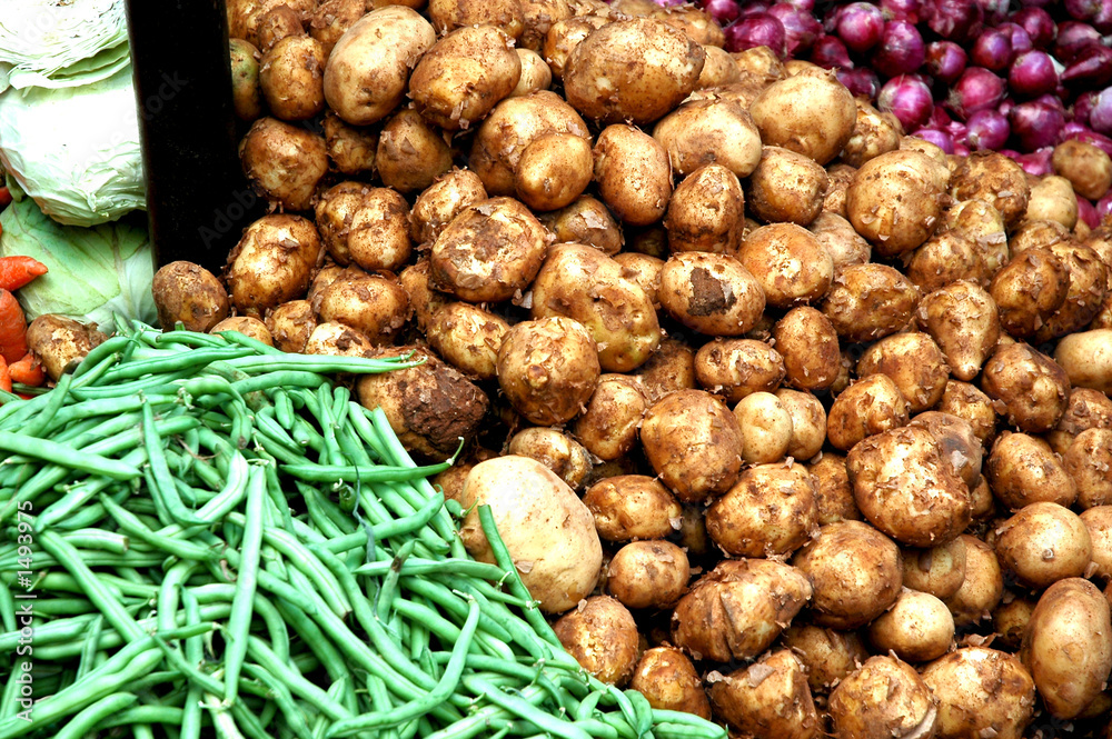 vegetables in a market vegetables in a market