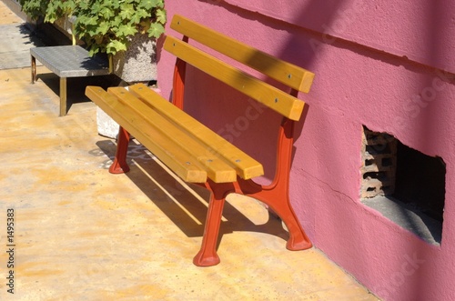 yellow bench