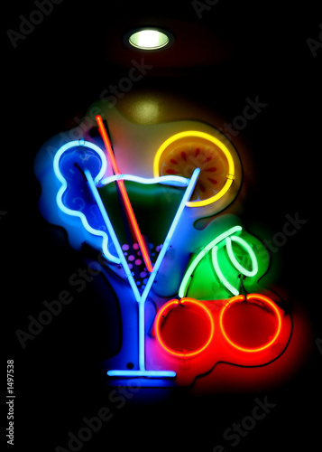 Quadro su tela neon cocktail sign