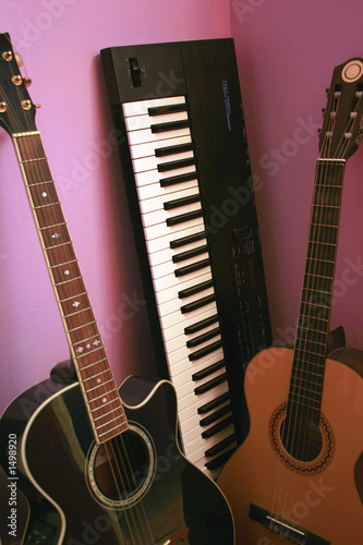guitars and synthesizer keyboard