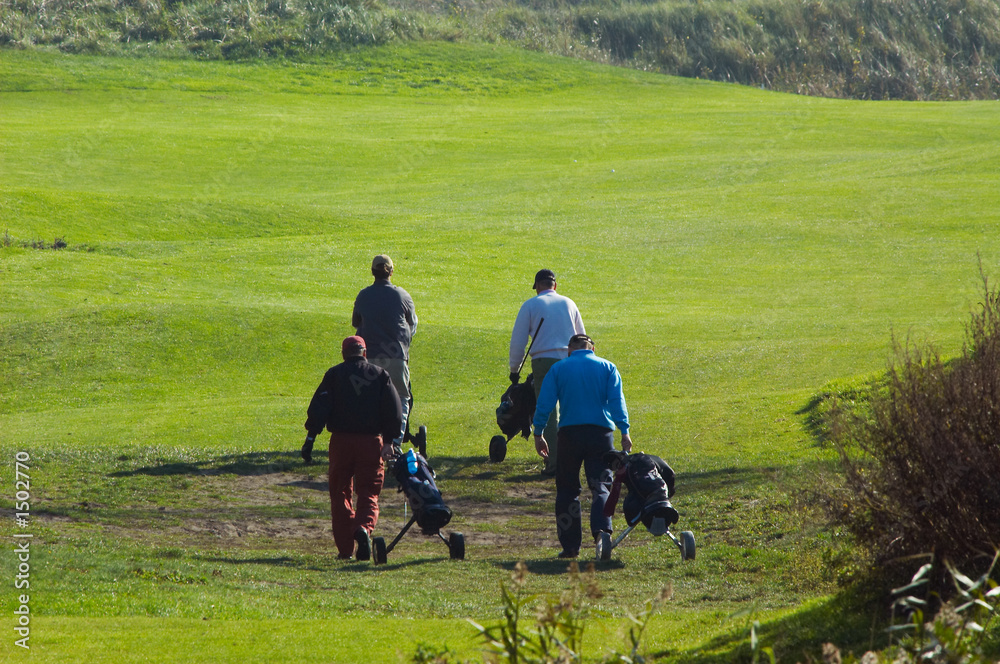 Fototapeta premium people playing golf