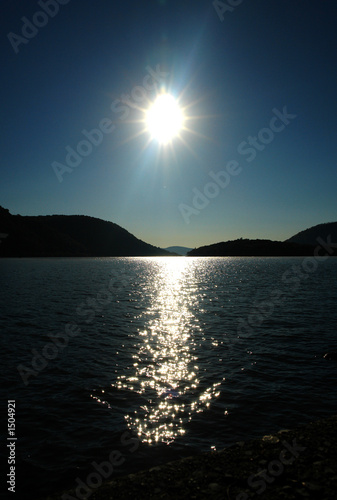 morning sun on the hudson photo