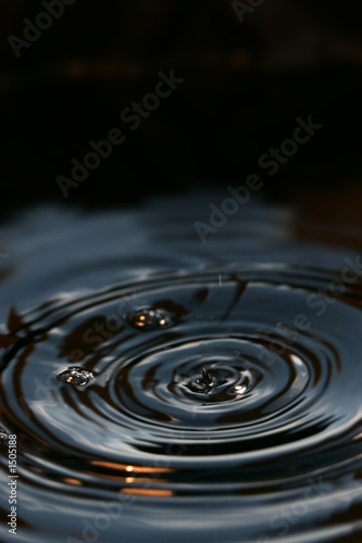 water droplets blue ripple