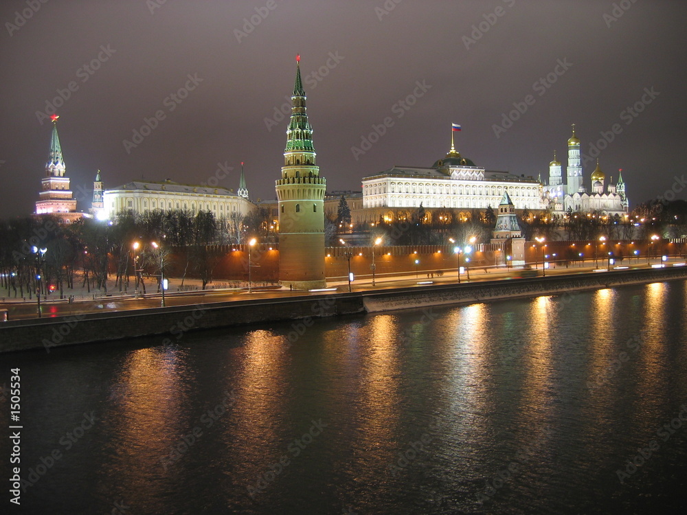 Fototapeta premium moscow russia kremlin at night