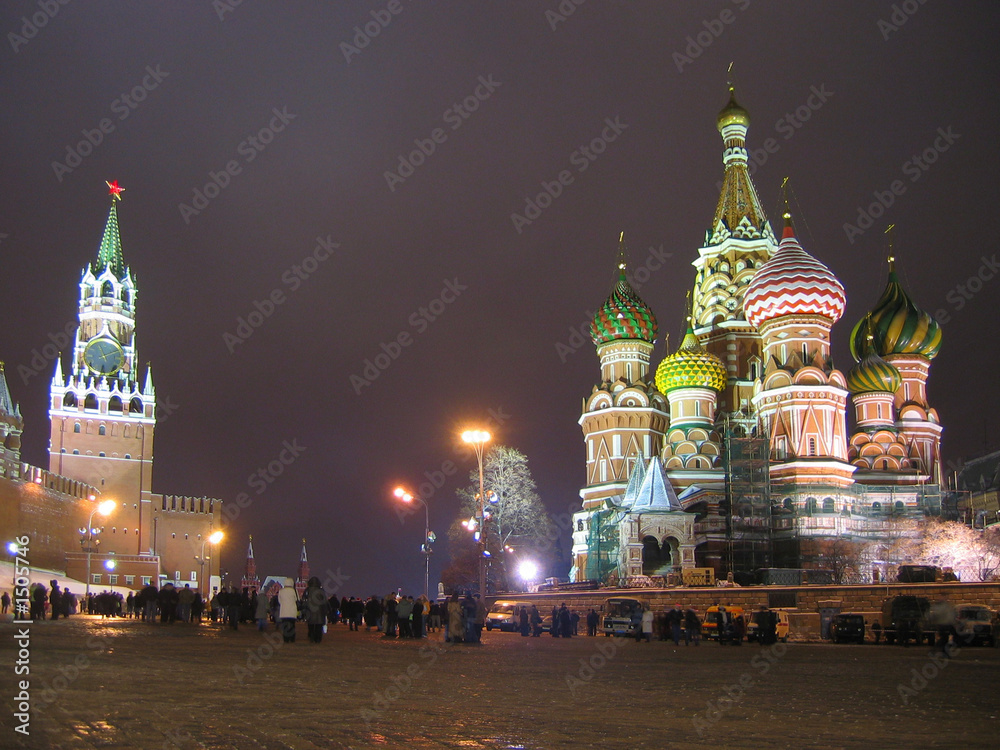 red square at night