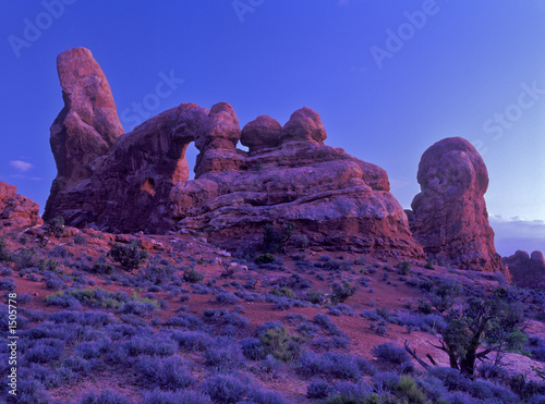 Canvas Print turret arch by twilight