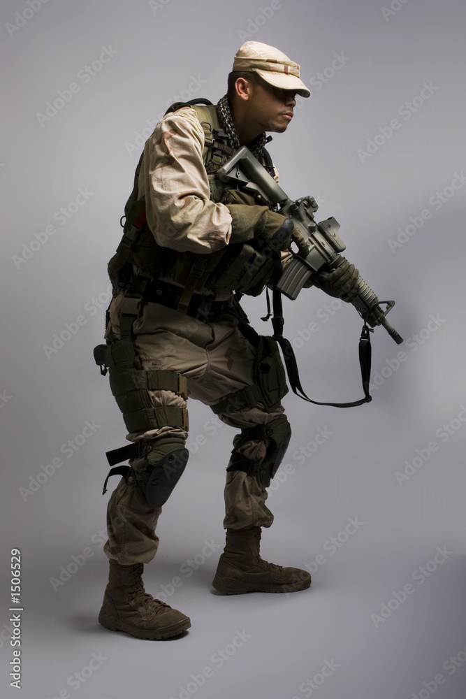 desert camo soldier standing desert camo soldier standing