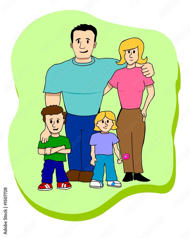 cartoon family. cartoon family.