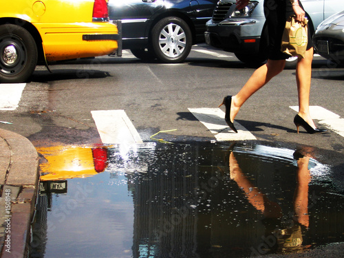 crossing the street