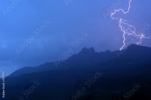 orage dans les alpes