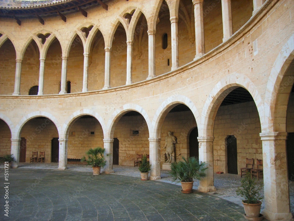 courtyard in bellver castle