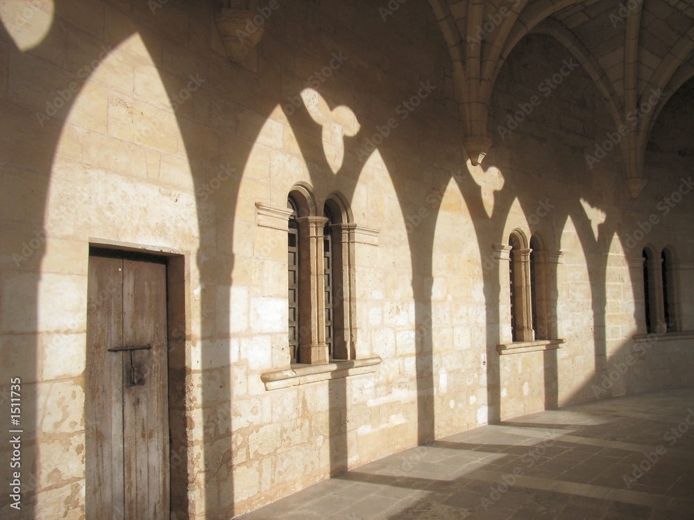 shadows in the castle cloister