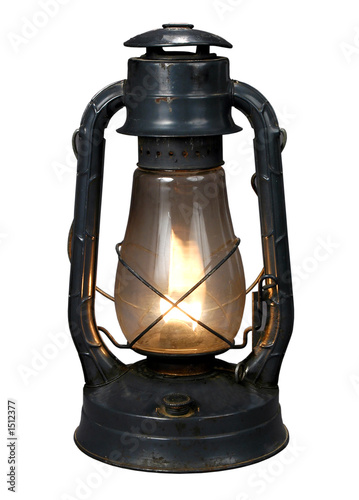 oil lamp (with clipping path{ photo