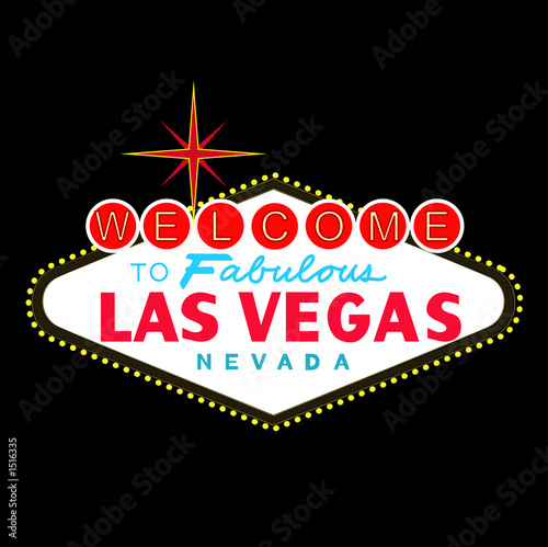 vector: lasvegas sign at night photo