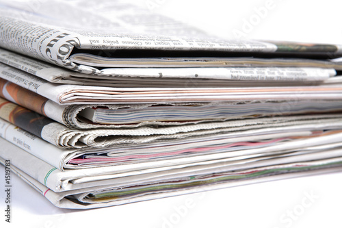 stack of newspapers photo