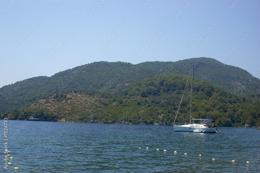 yacht at anchor