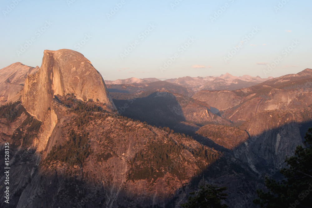 half dome from glacier point