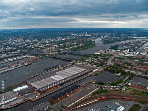 luftaufnahme hamburg elbbrücken photo