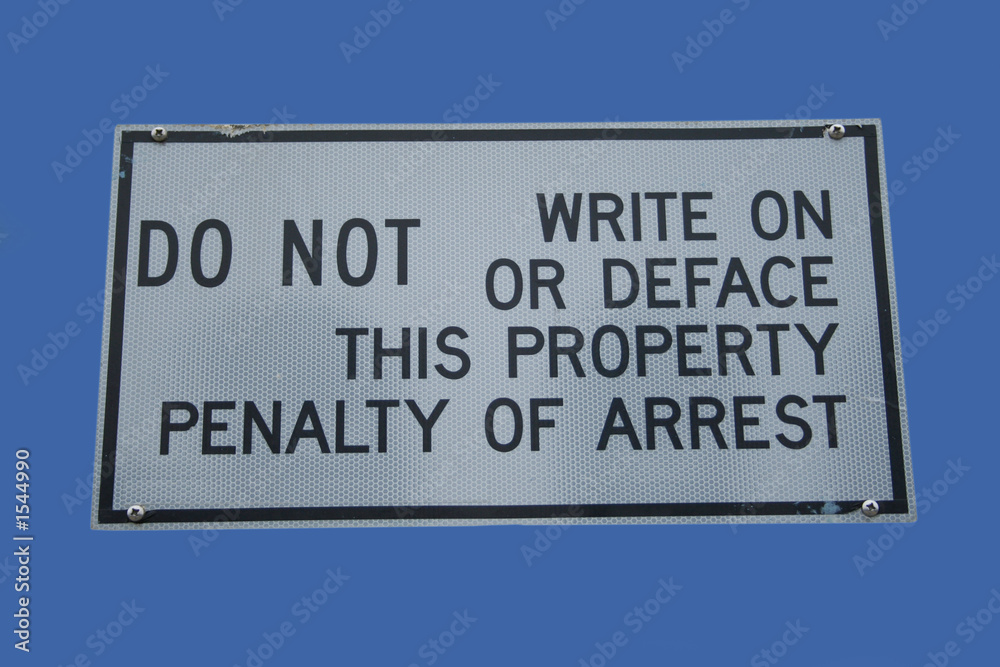 do not write or deface this property