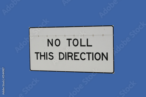 no toll this direction
