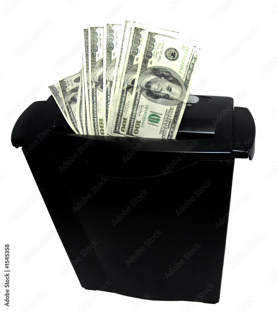 money shredder Stock Photo Adobe Stock