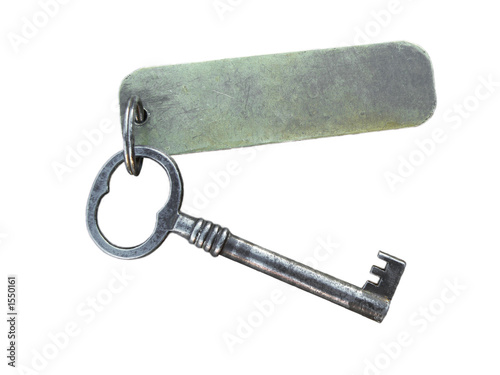 isolated key with tag