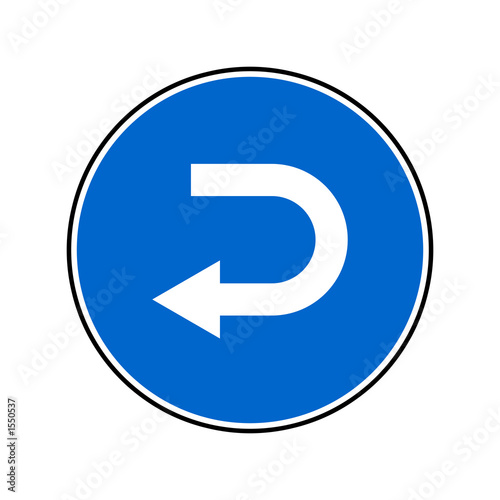 panneau  demi tour