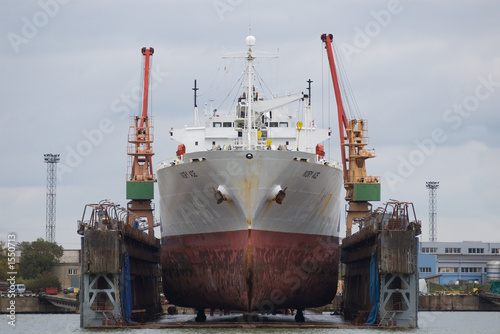 vessel in dry dock
