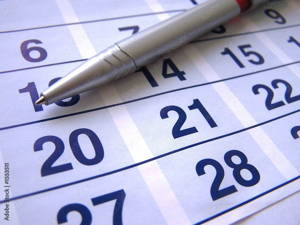 calendar and pen-2 calendar and pen-2