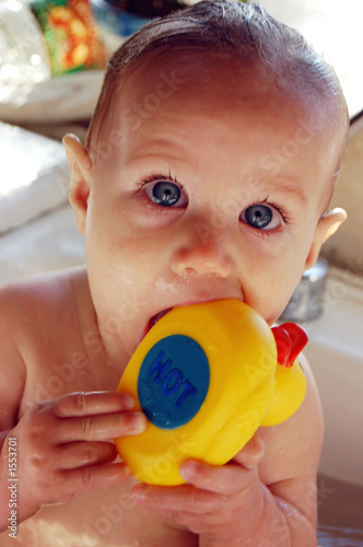 baby with duck