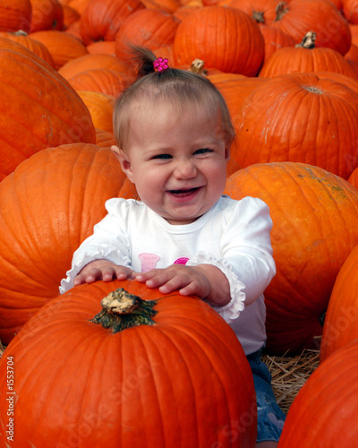 baby in pumpkin patch 2