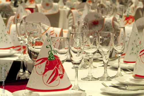 tables prepared for a party