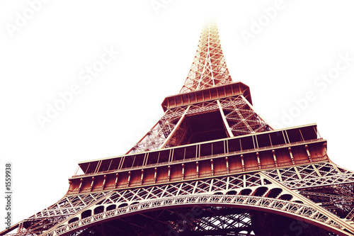 eiffel tower in sepia