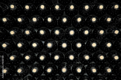 Quadro su tela background of wine bottles