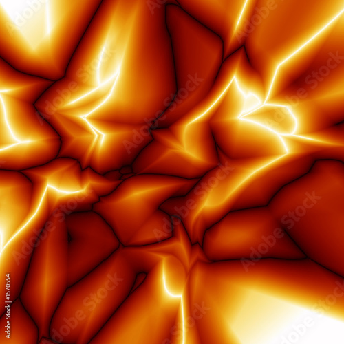 orange lightning abstract