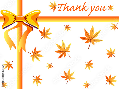 autumn thank you card