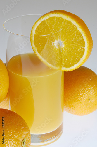 oranges and glass of orange juice