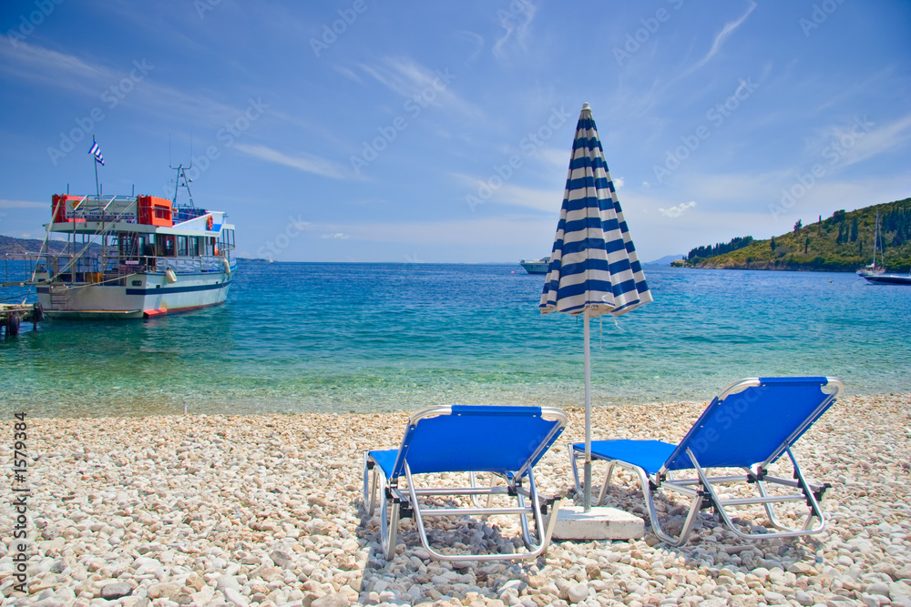 Fototapeta premium beach scene from corfu island