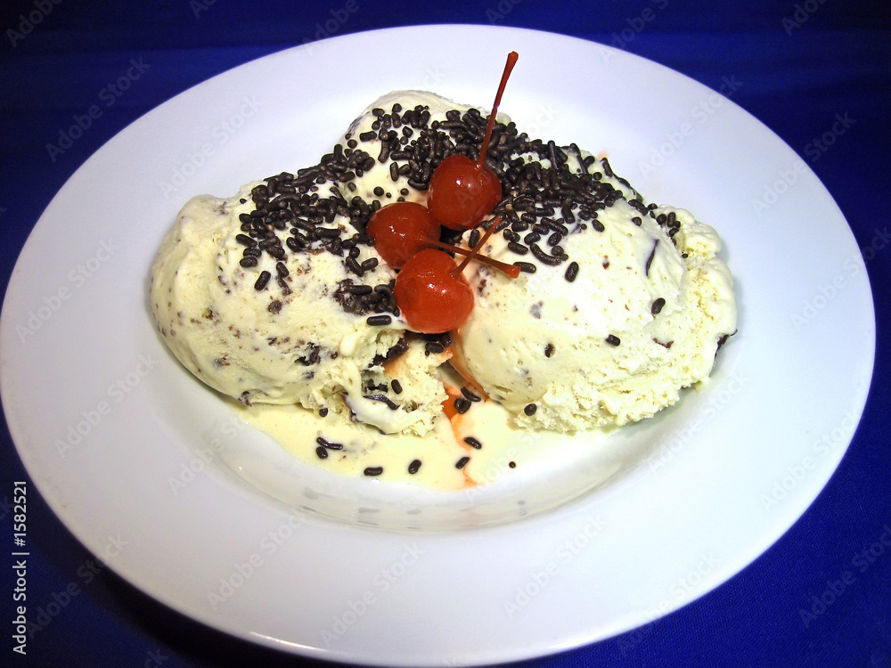 ice cream with jimmies and cherries ice cream with jimmies and cherries