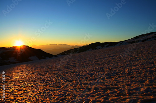 glacier de saint sorlin au petit matin