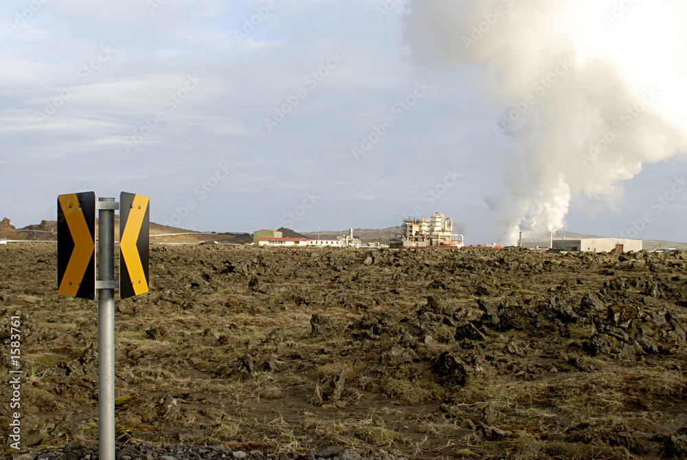 Naklejka premium heating plant in iceland