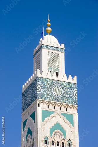 Obraz na płótnie minaret de la mosquée de casblanca w salonie